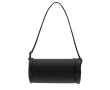 Sac bandoulière cylindrique en PU avec des poches d'accès rapide couleur noir
