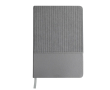 Carnet bicolore en velours et PU, pages lisses, format A5 couleur gris