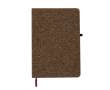 Carnet fabriqué en fibres de café et de liège, pages lignées, A5 couleur marron