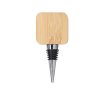 Bouchon pour bouteilles en bois carré avec un ouvre-bouteille intégré couleur bois clair