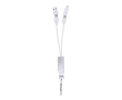 Hub USB aluminium recyclé avec support pour téléphone et mousqueton couleur argenté