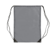 Sac à cordons en polyester coloré avec cordons noirs couleur gris