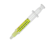 Marqueur transparent forme de seringue et encre colorée à l'intérieur couleur jaune transparent