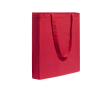 Sac 100% coton avec de longues anses et soufflet, 105 g/m² couleur rouge