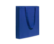 Sac 100% coton avec de longues anses et soufflet, 105 g/m² couleur bleu