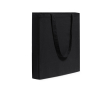 Sac 100% coton avec de longues anses et soufflet, 105 g/m² couleur noir