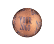 Chocolat au lait fourré aux noisettes et emballage métallisé 12g couleur bronze