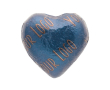 Chocolat en forme de cœur avec emballage individuel personnalisable 5g couleur bleu