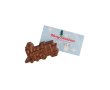 Chocolat en forme de train de Noël avec carte personnalisable couleur blanc