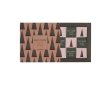 Ensemble de 9 chocolats de 5g au chocolat blanc, noir et au lait couleur naturel