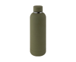 Gourde à double paroi en acier inox avec finition en caoutchouc 500ml couleur vert militaire