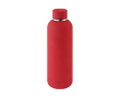 Gourde à double paroi en acier inox avec finition en caoutchouc 500ml couleur rouge