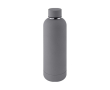 Gourde à double paroi en acier inox avec finition en caoutchouc 500ml couleur gris