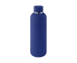 Gourde à double paroi en acier inox avec finition en caoutchouc 500ml couleur bleu roi
