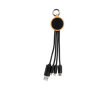 Chargeur multi-connecteurs avec option de marquage rétroéclairé couleur noir