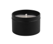Bougie en paraffine dans un pot en métal avec couvercle assorti 50g couleur noir