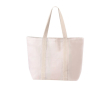 Sac en coton avec poche et fermeture magnétique 280 g/m² Eco Beach couleur naturel