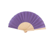 Éventail fabriqué en bois naturel et polyester très coloré Woodster couleur lilas