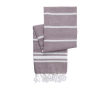 Serviette paréo en coton à franges couleur bordeaux
