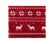 Couverture en polaire imprimée renne couleur rouge