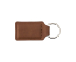 Porte-clés en PU avec anneau métallique couleur marron