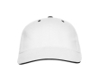 Casquette en coton à 6 panneaux avec fermeture velcro à l’arrière couleur blanc