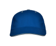 Casquette en coton à 6 panneaux avec fermeture velcro à l’arrière couleur bleu roi
