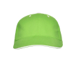 Casquette en coton à 6 panneaux avec fermeture velcro à l’arrière couleur vert clair