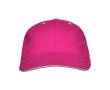 Casquette en coton à 6 panneaux avec fermeture velcro à l’arrière couleur fuchsia