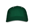 Casquette en coton à 6 panneaux avec fermeture velcro à l’arrière couleur vert bouteille