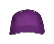 Casquette en coton à 6 panneaux avec fermeture velcro à l’arrière couleur violet