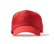 Casquette à 5 panneaux en coton avec œillets de ventilation 170 g/m² couleur rouge