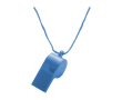 Sifflet classique en plastique avec cordon assorti couleur bleu