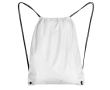 Sac à cordon en polyester 210D avec œillets métalliques couleur blanc