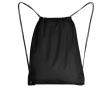 Sac à cordon en polyester 210D avec œillets métalliques couleur noir