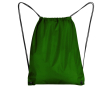 Sac à cordon en polyester 210D avec œillets métalliques couleur vert foncé