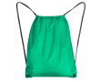 Sac à cordon en polyester 210D avec œillets métalliques couleur vert émeraude