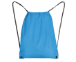 Sac à cordon en polyester 210D avec œillets métalliques couleur bleu pastel