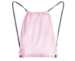 Sac à cordon en polyester 210D avec œillets métalliques couleur rose clair