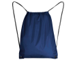 Sac à cordon en polyester 210D avec œillets métalliques couleur bleu marine