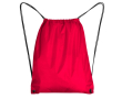 Sac à cordon en polyester 210D avec œillets métalliques couleur rouge