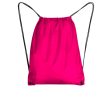 Sac à cordon en polyester 210D avec œillets métalliques couleur rose