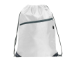 Sac cordon multifonction avec une poche zippée à l’avant couleur blanc