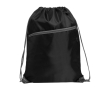 Sac cordon multifonction avec une poche zippée à l’avant couleur noir