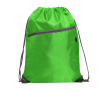 Sac cordon multifonction avec une poche zippée à l’avant couleur vert