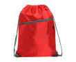 Sac cordon multifonction avec une poche zippée à l’avant couleur rouge