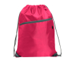 Sac cordon multifonction avec une poche zippée à l’avant couleur rose