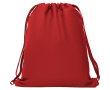 Sac à dos à cordelettes de style sportif en polyester 150 g/m² couleur rouge