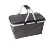 Panier pliable en polyester poignée en mousse EVA pour pique-nique couleur gris
