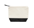Trousse en coton bicolore avec fermeture éclair assortie 280 g/m² couleur noir